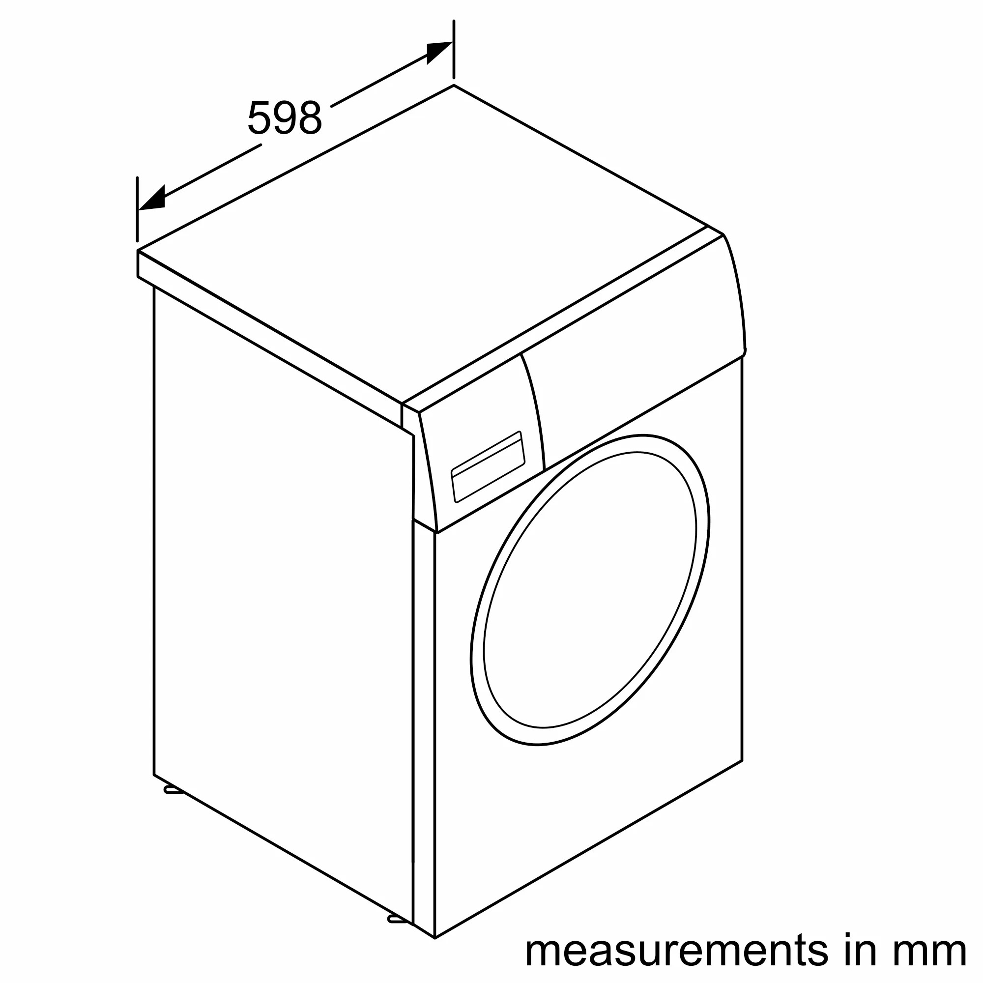 Стиральная машина Bosch WAN28162UA - схема встраивания 2 для Бош WAN28162UA