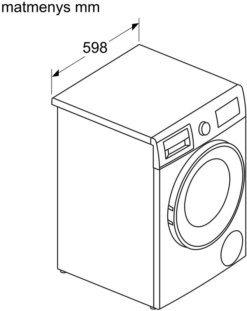 Стирально-сушильная машина Bosch WNA134B0SN - схема встраивания 1 для Бош  WNA134B0SN