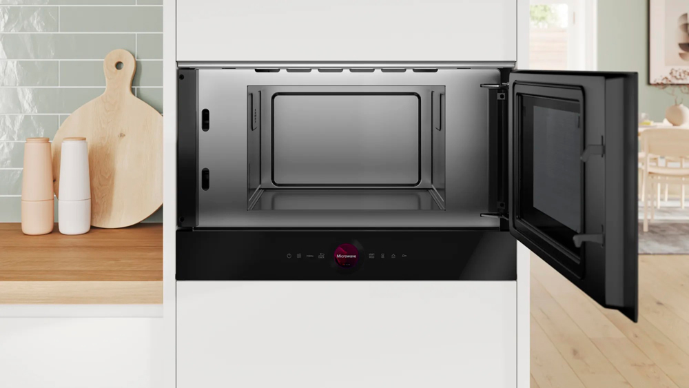 Встраиваемая микроволновая печь Bosch BFR9221B1 черный, 21 л, 900 Вт, переключатели - сенсор, поворотный механизм, фото4