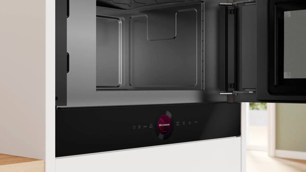 Встраиваемая микроволновая печь Bosch BFR9221B1 черный, 21 л, 900 Вт, переключатели - сенсор, поворотный механизм, фото2