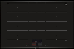 Индукционная варочная панель Bosch PXY875KE1E на 4 конфорки, шириной 81.6 см, черный Индукционная варочная панель Bosch PXY875KE1E на 4 конфорки, шириной 81.6 см, черный
