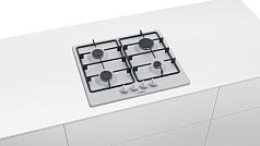 Газовая варочная панель Bosch PGP6B2B90R на 4 конфорки, шириной 58.2 см, белый