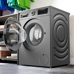 Стиральная машина Bosch WGG142ZRPL 1200 об/мин, серебристый, инверторный EcoSilenceDrive двигатель