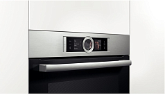 Компактный духовой шкаф Bosch CSG656BS1 , электрический, шириной 59.4 см, нержавеющая сталь, EcoClean очистка