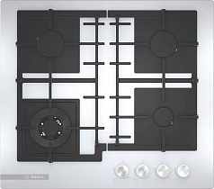 Газовая варочная панель Bosch PNH6B2O92R на 4 конфорки, шириной 59 см, белый Газовая варочная панель Bosch PNH6B2O92R на 4 конфорки, шириной 59 см, белый