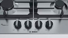Газовая варочная панель Bosch PCH6A5B90R на 4 конфорки, шириной 58.2 см, нержавеющая сталь Газовая варочная панель Bosch PCH6A5B90R на 4 конфорки, шириной 58.2 см, нержавеющая сталь