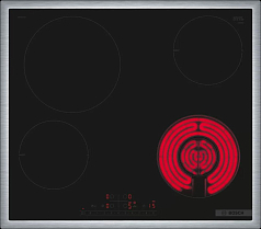 Электрическая варочная панель Bosch PKF645FP3R на 4 конфорки, шириной 58.3 см, черный Электрическая варочная панель Bosch PKF645FP3R на 4 конфорки, шириной 58.3 см, черный
