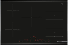 Электрическая варочная панель Bosch PXV875DV1E на 5 конфорки, шириной 81.6 см, черный Электрическая варочная панель Bosch PXV875DV1E на 5 конфорки, шириной 81.6 см, черный