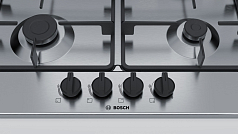 Газовая варочная панель Bosch PGP6B5B60 на 4 конфорки, шириной 58.2 см, нержавеющая сталь Газовая варочная панель Bosch PGP6B5B60 на 4 конфорки, шириной 58.2 см, нержавеющая сталь
