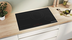 Индукционная варочная панель Bosch PVS831HB1E на 4 конфорки, шириной 80.2 см, черный Индукционная варочная панель Bosch PVS831HB1E на 4 конфорки, шириной 80.2 см, черный