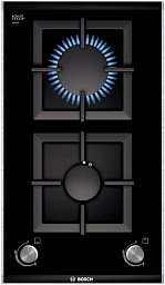 Газовая варочная панель Bosch PSB326B21E на 2 конфорки, шириной 30.6 см, черный Газовая варочная панель Bosch PSB326B21E на 2 конфорки, шириной 30.6 см, черный