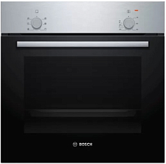 Духовой шкаф Bosch HBF010BR1R , электрический, шириной 59.4 см, нержавеющая сталь, традиционная очистка