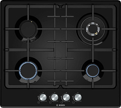 Газовая варочная панель Bosch PGH6B6O92R на 4 конфорки, шириной 58.2 см, черный Газовая варочная панель Bosch PGH6B6O92R на 4 конфорки, шириной 58.2 см, черный