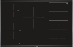 Индукционная варочная панель Bosch PXV875DC1E на 5 конфорки, шириной 81.6 см, черный Индукционная варочная панель Bosch PXV875DC1E на 5 конфорки, шириной 81.6 см, черный