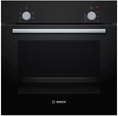 Духовой шкаф Bosch HAF010BA1R , электрический, шириной 59.4 см, черный, традиционная очистка