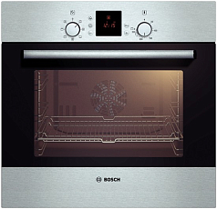 Духовой шкаф Bosch HBN 431E1 , электрический, шириной 59.5 см, нержавеющая сталь, EcoClean очистка