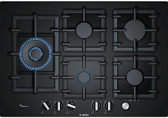 Газовая варочная панель Bosch PPS7A6M90 на 5 конфорки, шириной 75.2 см, черный Газовая варочная панель Bosch PPS7A6M90 на 5 конфорки, шириной 75.2 см, черный