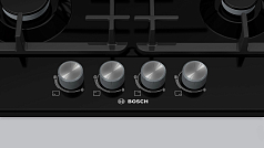 Газовая варочная панель Bosch PGP6B6O93R на 4 конфорки, шириной 58.2 см, черный Газовая варочная панель Bosch PGP6B6O93R на 4 конфорки, шириной 58.2 см, черный