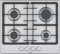 Газовая варочная панель Bosch PGP6B5O92R на 4 конфорки, шириной 58.2 см, нержавеющая сталь Газовая варочная панель Bosch PGP6B5O92R на 4 конфорки, шириной 58.2 см, нержавеющая сталь