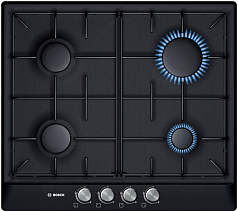 Газовая варочная панель Bosch PCP 616B80E на 4 конфорки, шириной 58.2 см, черный