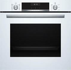 Духовой шкаф Bosch HBG517EW1R , электрический, шириной 59.4 см, белый, традиционная очистка
