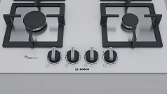 Газовая варочная панель Bosch PPP6A2B20O на 4 конфорки, шириной 59 см, белый Газовая варочная панель Bosch PPP6A2B20O на 4 конфорки, шириной 59 см, белый