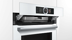 Духовой шкаф с микроволнами и паром Bosch HNG6764W6