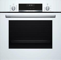 Духовой шкаф Bosch HBJ514EW0R , электрический, шириной 59.4 см, белый, традиционная очистка