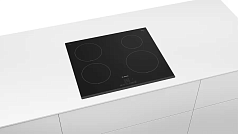 Индукционная варочная панель Bosch PUE63RBB5E на 4 конфорки, шириной 59.2 см, черный Индукционная варочная панель Bosch PUE63RBB5E на 4 конфорки, шириной 59.2 см, черный