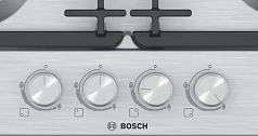 Газовая варочная панель Bosch PGP6B5O92R на 4 конфорки, шириной 58.2 см, нержавеющая сталь Газовая варочная панель Bosch PGP6B5O92R на 4 конфорки, шириной 58.2 см, нержавеющая сталь