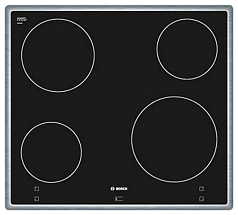 Электрическая варочная панель Bosch NKE 646P01 на 4 конфорки, шириной 58 см, черный Электрическая варочная панель Bosch NKE 646P01 на 4 конфорки, шириной 58 см, черный