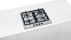 Газовая варочная панель Bosch PGP6B5O90R на 4 конфорки, шириной 58.2 см, нержавеющая сталь Газовая варочная панель Bosch PGP6B5O90R на 4 конфорки, шириной 58.2 см, нержавеющая сталь