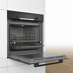 Духовой шкаф Bosch HBA3540B0 , электрический, шириной 59.4 см, черный, EcoClean очистка