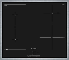 Индукционная варочная панель Bosch PWP645BB5E на 4 конфорки, шириной 58.3 см, черный Индукционная варочная панель Bosch PWP645BB5E на 4 конфорки, шириной 58.3 см, черный