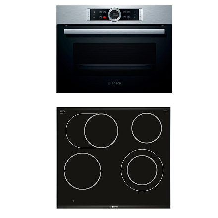Комплект Bosch Serie 8 (PKN675DP1D, CBG635BS3) фото 1 Комплект Bosch Serie 8 (PKN675DP1D, CBG635BS3) preview 1