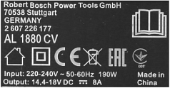 Зарядное устройство для пылесосов Bosch BHZUC18N