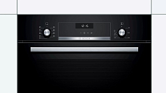 Духовой шкаф Bosch HBJ514EB0R , электрический, шириной 59.4 см, черный, традиционная очистка