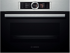 Компактный духовой шкаф Bosch CSG656BS1 , электрический, шириной 59.4 см, нержавеющая сталь, EcoClean очистка