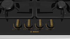 Газовая варочная панель Bosch PGP6B6B95R на 4 конфорки, шириной 58.2 см, черный
