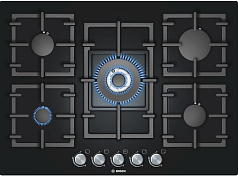 Газовая варочная панель Bosch PPQ 716B91E на 5 конфорки, шириной 71 см, черный Газовая варочная панель Bosch PPQ 716B91E на 5 конфорки, шириной 71 см, черный