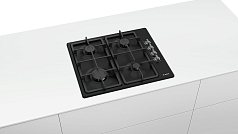 Газовая варочная панель Bosch PBP 6C6B90 на 4 конфорки, шириной 58 см, черный Газовая варочная панель Bosch PBP 6C6B90 на 4 конфорки, шириной 58 см, черный