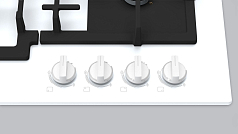 Газовая варочная панель Bosch PNP6B2O92R на 4 конфорки, шириной 59 см, белый Газовая варочная панель Bosch PNP6B2O92R на 4 конфорки, шириной 59 см, белый