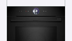 Духовой шкаф Bosch HMG976RB1S , электрический, шириной 59.4 см, черный, пиролитическая очистка