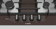 Газовая варочная панель Bosch PPP6A4B90R на 4 конфорки, шириной 59 см, коричневый Газовая варочная панель Bosch PPP6A4B90R на 4 конфорки, шириной 59 см, коричневый
