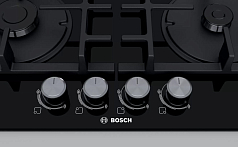 Газовая варочная панель Bosch PNH6B6O90R на 4 конфорки, шириной 59 см, черный Газовая варочная панель Bosch PNH6B6O90R на 4 конфорки, шириной 59 см, черный