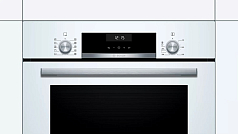 Духовой шкаф Bosch HBJ517FW0R , электрический, шириной 59.4 см, белый, традиционная очистка