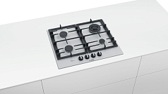 Газовая варочная панель Bosch PCH6A2B90R на 4 конфорки, шириной 58.2 см, белый Газовая варочная панель Bosch PCH6A2B90R на 4 конфорки, шириной 58.2 см, белый