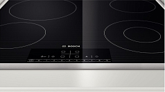 Электрическая варочная панель Bosch PKF 645F17 на 4 конфорки, шириной 58.3 см, черный Электрическая варочная панель Bosch PKF 645F17 на 4 конфорки, шириной 58.3 см, черный