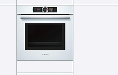 Духовой шкаф с микроволнами и паром Bosch HNG6764W6