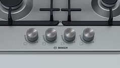 Газовая варочная панель Bosch PGH6B5O93R на 4 конфорки, шириной 58.2 см, нержавеющая сталь Газовая варочная панель Bosch PGH6B5O93R на 4 конфорки, шириной 58.2 см, нержавеющая сталь